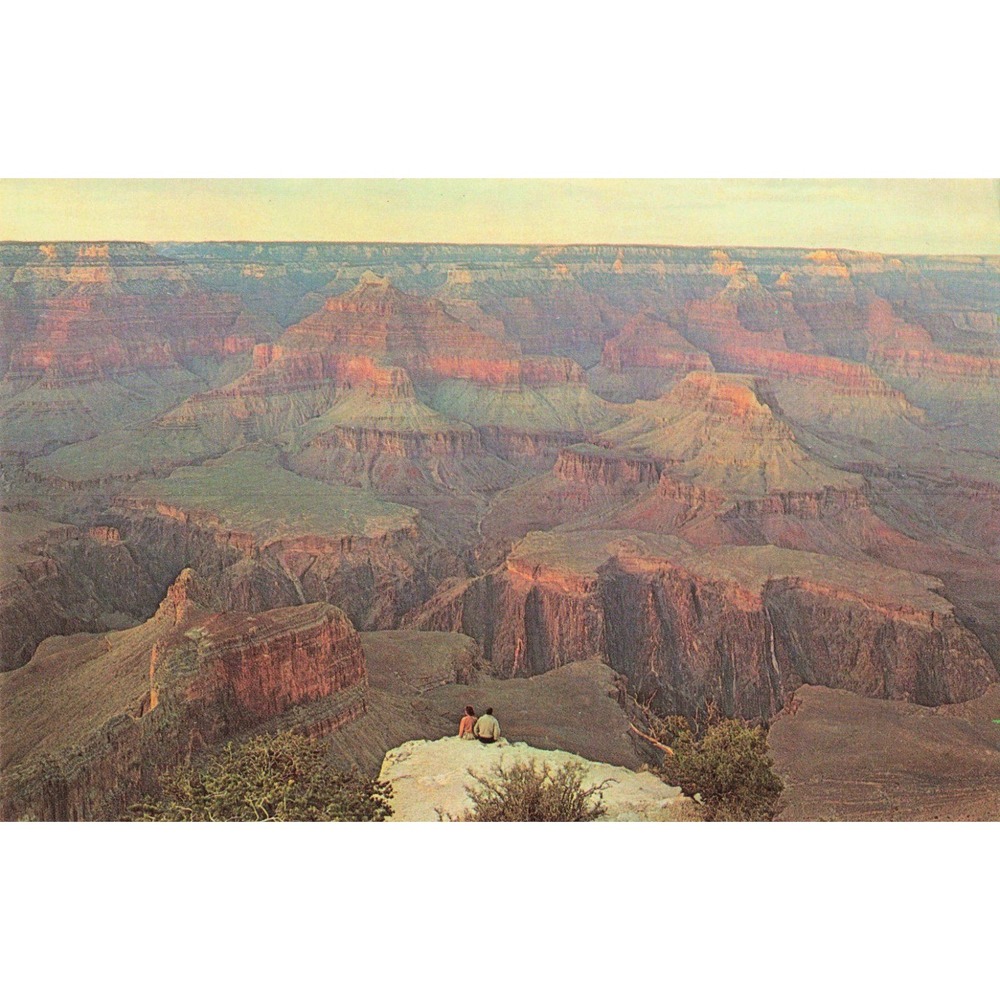 Vintage Powell Point Grand Canyon National Park Arizona Plastichrome Postcard - Picture 1 of 2